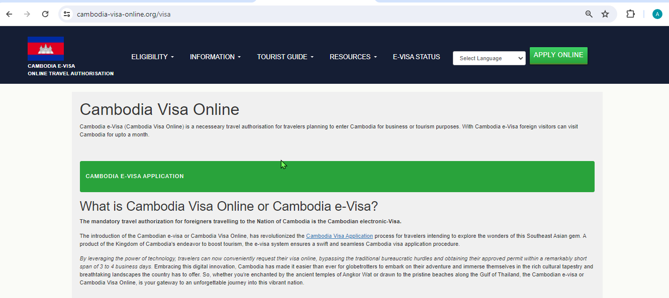 FOR ESTONIAN CITIZENS – CAMBODIA Easy and Simple Cambodian