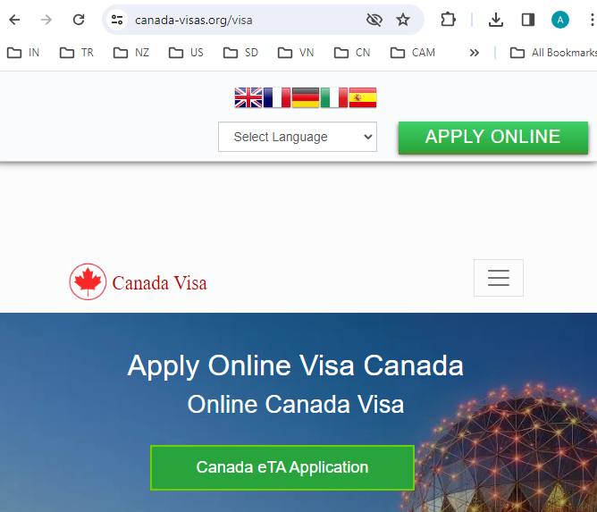FOR SPANISH CITIZENS – CANADA Government of Canada Electroni