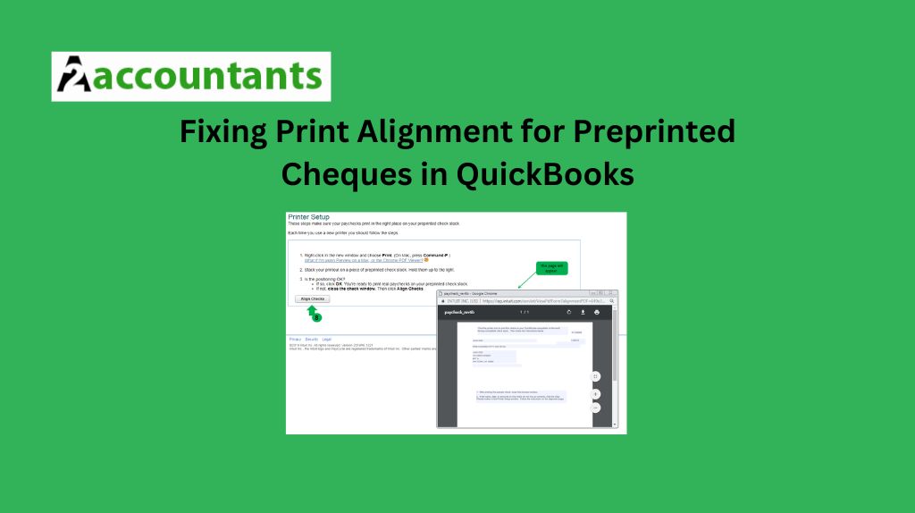 Fixing Print Alignment for Preprinted Cheques in QuickBooks