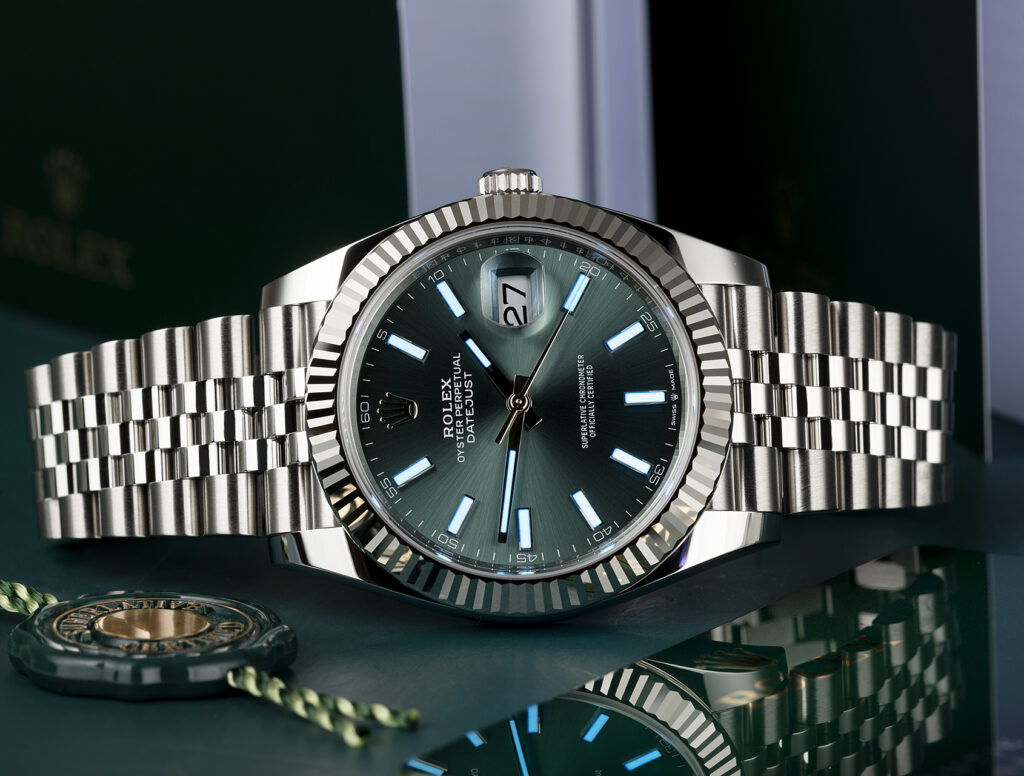 Iconic Design: Mint Green Fluted Dial Datejust Replica