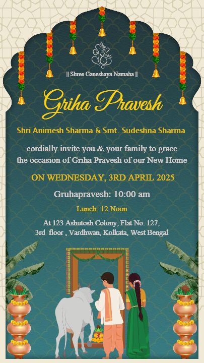 Griha Pravesh Invitation Design – Create Elegant Hou