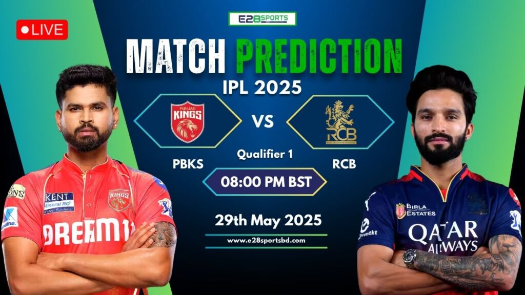 PBKS vs RCB Match Prediction By E2bet: Qualifier 1 Match, IPL 2025