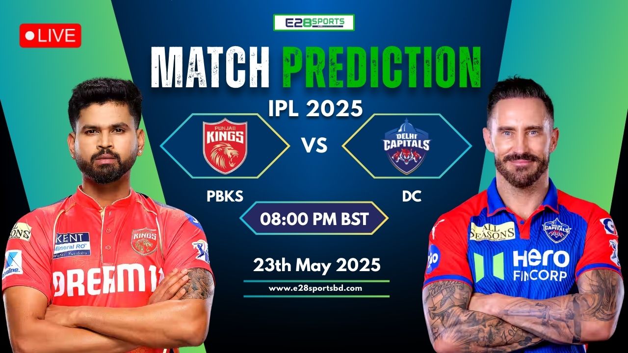 PBKS vs DC Match Prediction By E2bet: 66th T20 Match, IPL 2025