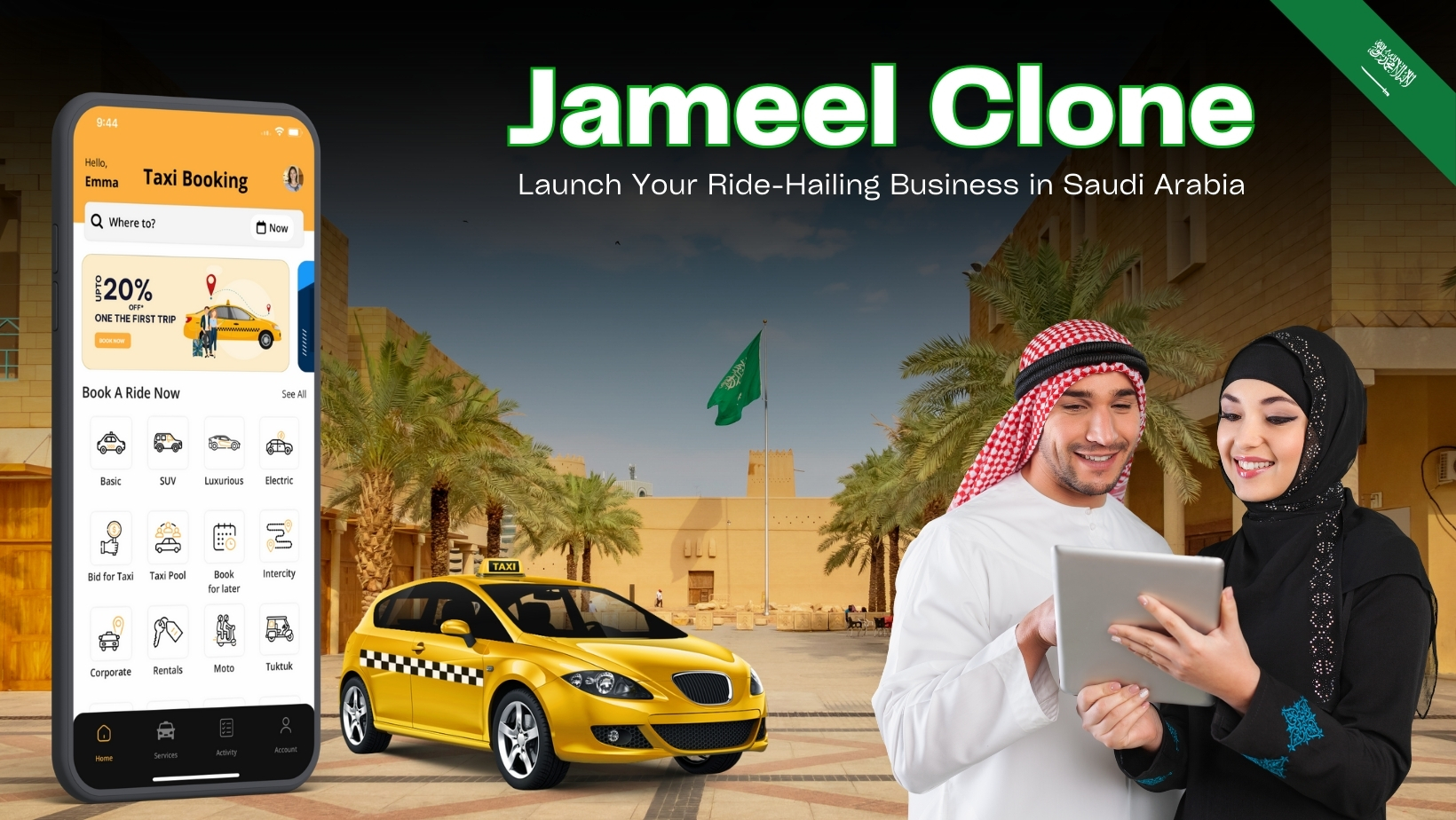 Jameel Clone: Launch Your Ride-Hailing App in Saudi Arabia Under the Budget