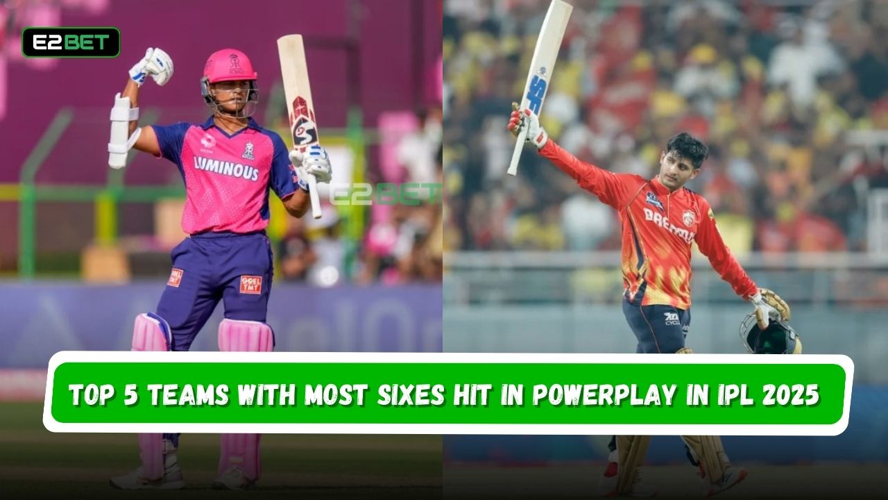 Top 5 Teams With Most Sixes Hit in Powerplay in IPL 2025