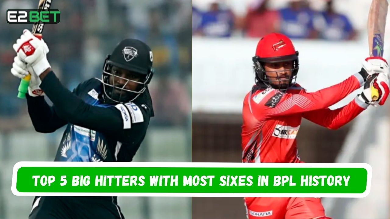 Top 5 Big Hitters with Most Sixes in BPL History