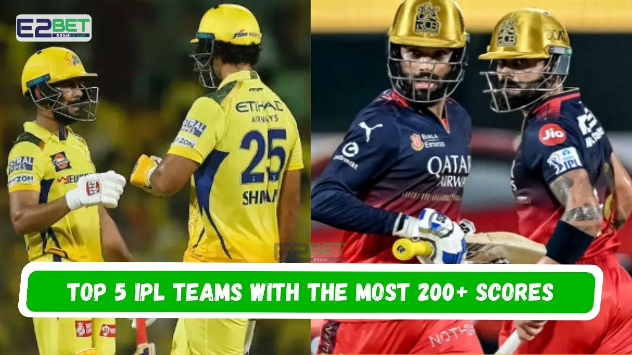 Top 5 IPL Teams with the Most 200 Plus Scores