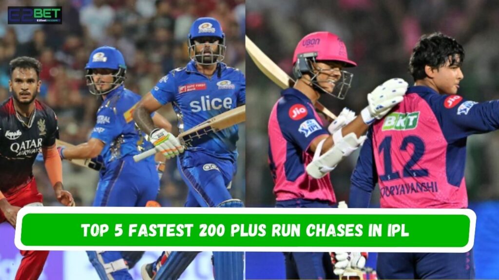 Top 5 Fastest 200 plus Run Chases in IPL
