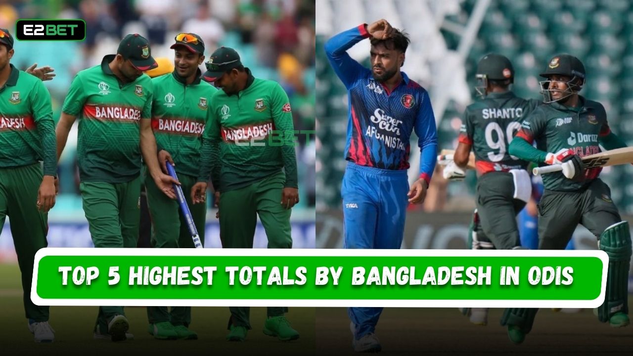 Top 5 Highest Totals by Bangladesh in ODIs