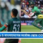 Top 5 Highest Totals by Bangladesh in ODIs